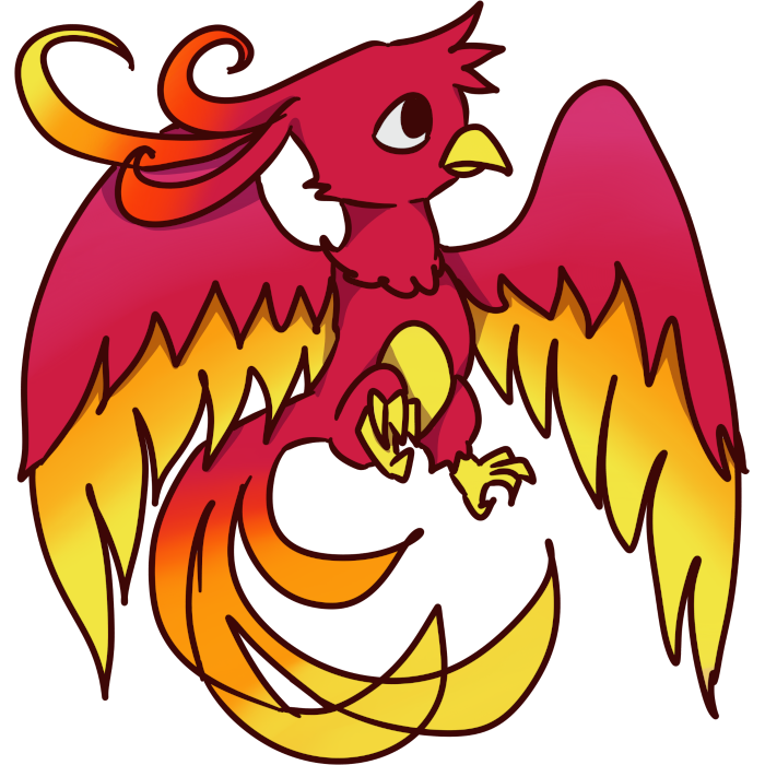 a fire colored phoenix